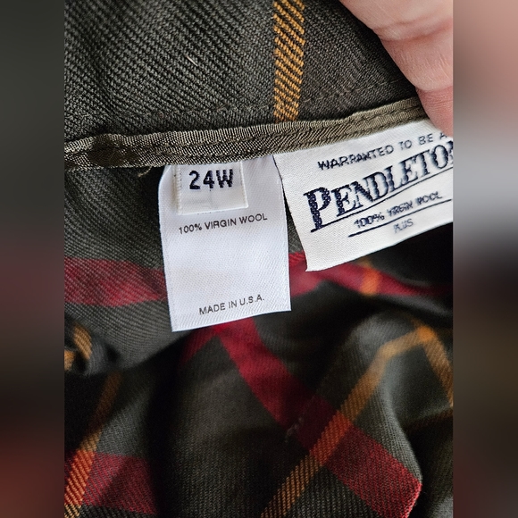 Pendleton 100% Wool Pleated Tartan Skirt - Picture 3 of 5